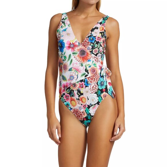 Johnny Was Mirror and Evening Palace Wrap 1-Piece Swimsuit Sz S NWT $225 - Picture 10 of 11